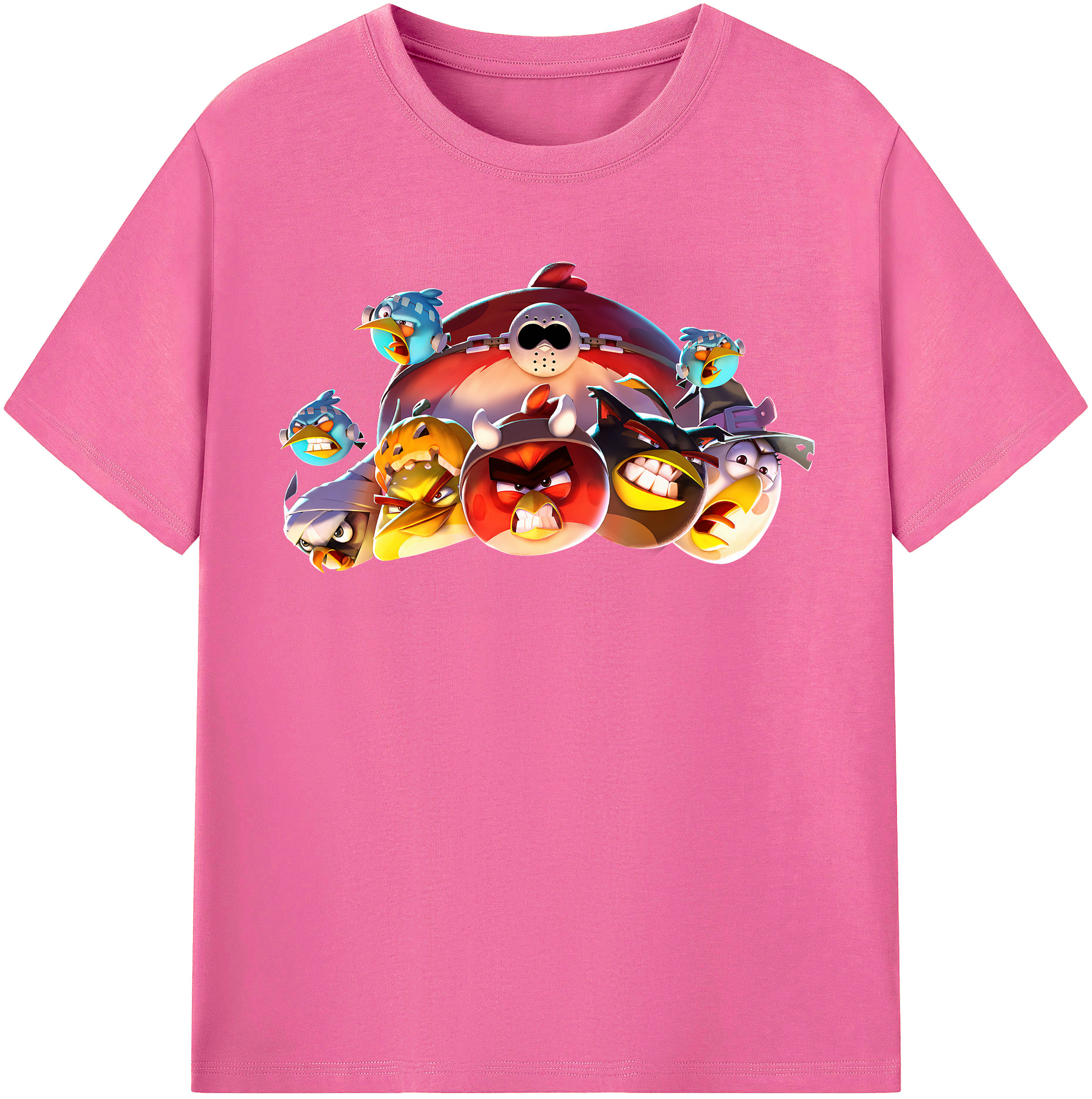 （画像用） Angry Birds アングリーバード レディースカジュアルプリントTシャツ（綿100％）